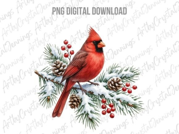 Christmas Cardinal PNG & Illustrations Review