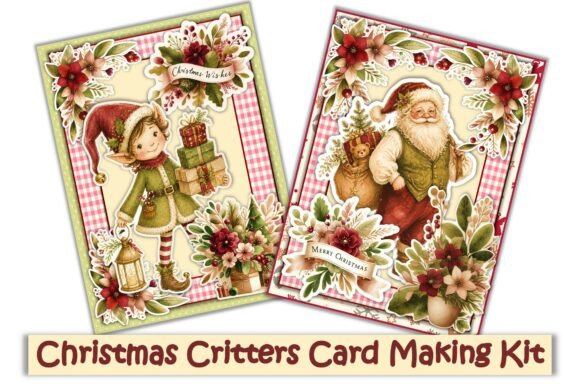 Christmas Critters Card Making Kit & Illustrations