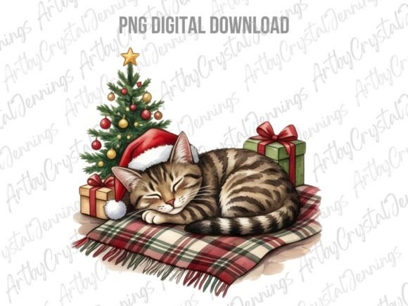 Christmas Holiday Tabby Cat Pet PNG Review