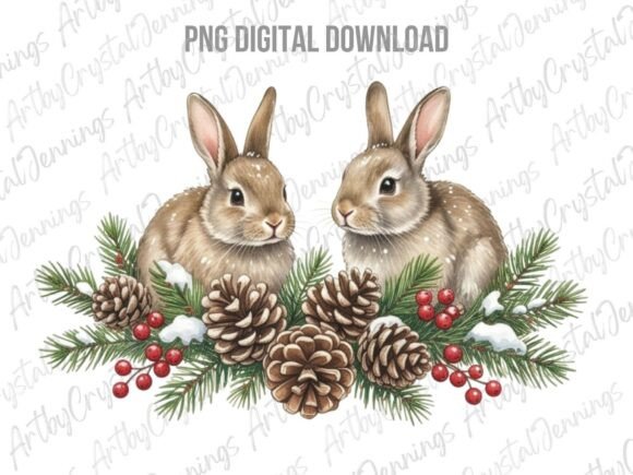 Christmas Winter Bunny Forest PNG Review