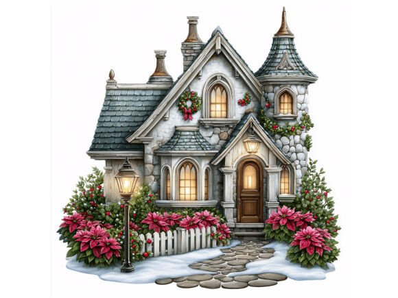 Review: 12 JPG Christmas Cottage House Set