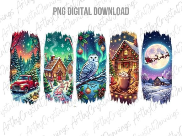 Winter Christmas Holiday Brushstroke PNG Review